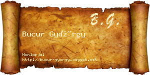 Bucur György névjegykártya